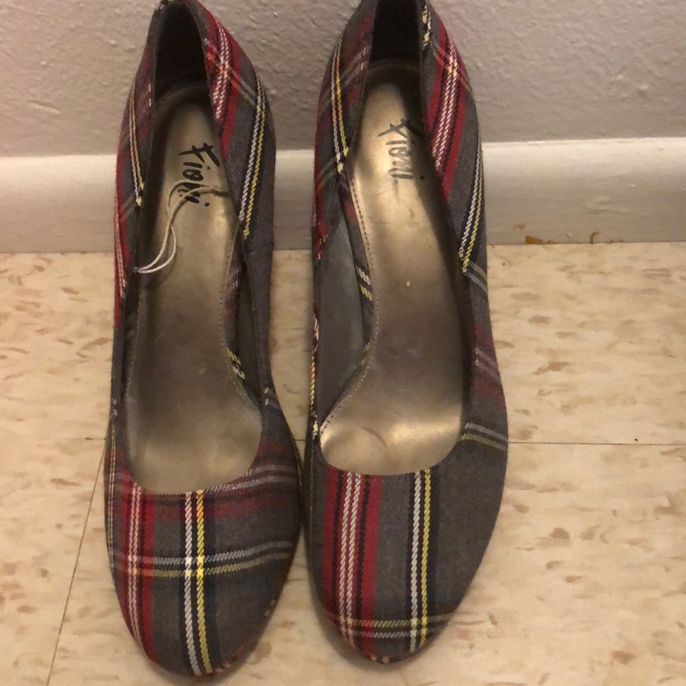 Plaid high heels